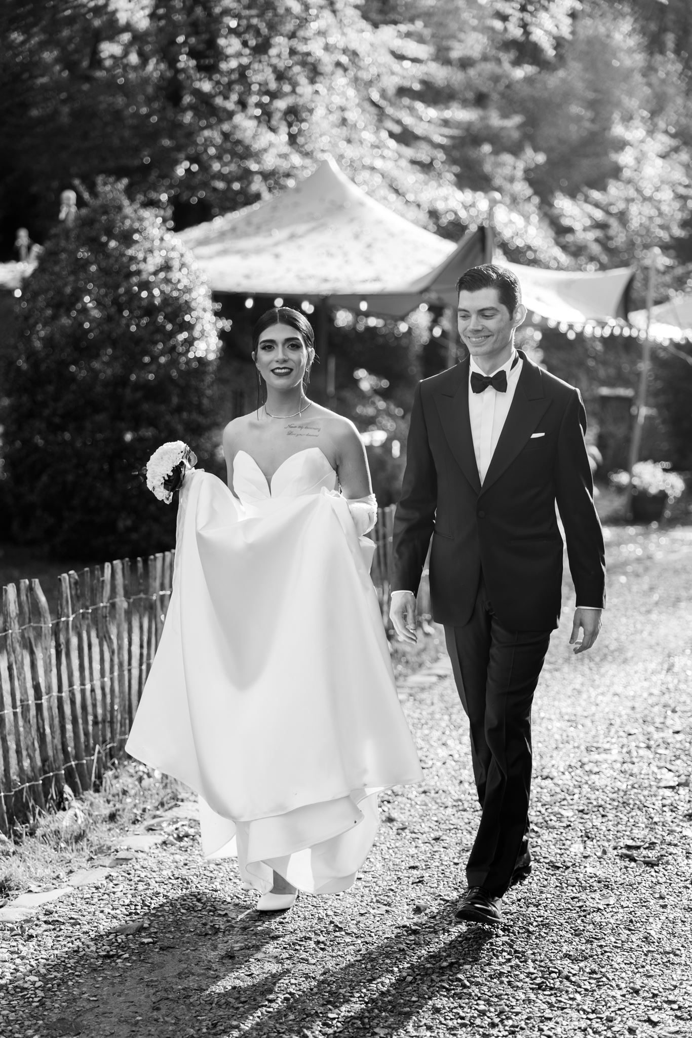 Persian bride and groom — editorial black and white wedding portrait